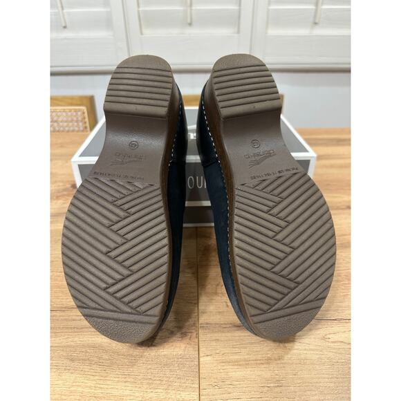 Dansko Brenna Burnished Suede Clog Black Size 11.5/12 US 42 EU NIB Casual Nurses - Picture 10 of 14